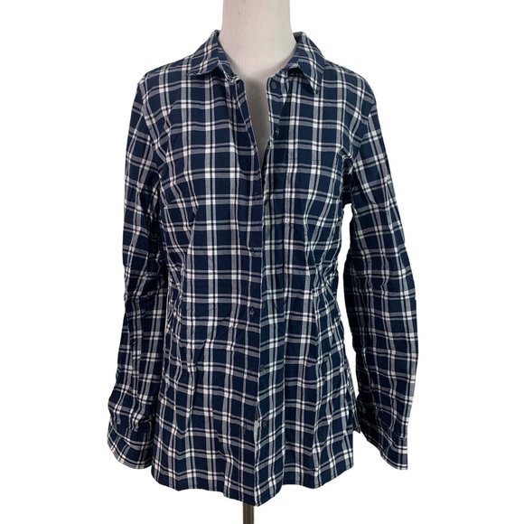 Banana Republic Tops - BANANA REPUBLIC Women's Size Medium Plaid Button Down Collared Shirt